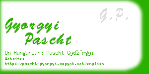 gyorgyi pascht business card